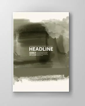 Illustration of painted grunge elements. Stock Illustration