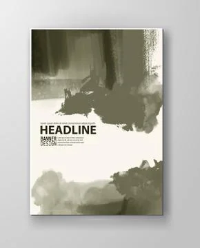 Illustration of painted grunge elements. Stock Illustration