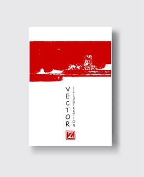 Illustration of painted grunge elements. Stock Illustration