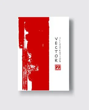 Illustration of painted grunge elements. Stock Illustration