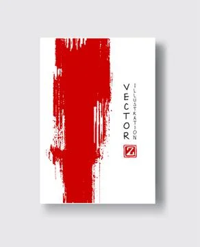 Illustration of painted grunge elements. Stock Illustration