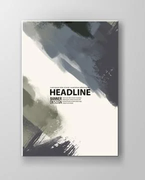 Illustration of painted grunge elements. Stockillustratie