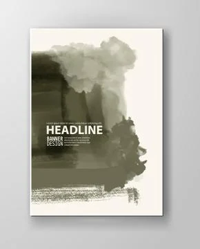 Illustration of painted grunge elements. Stock Illustration