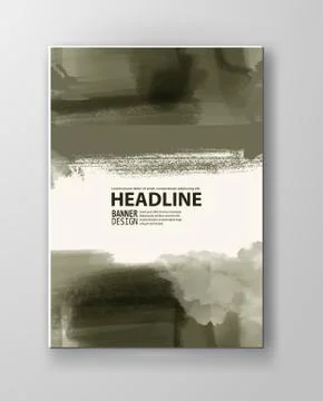 Illustration of painted grunge elements. Stock Illustration