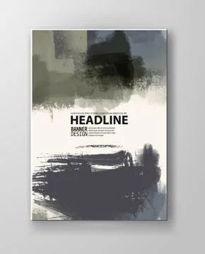 Illustration of painted grunge elements. Stock Illustration