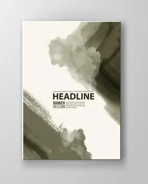 Illustration of painted grunge elements. Stock Illustration