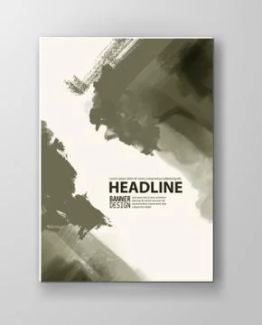 Illustration of painted grunge elements. Stock Illustration