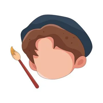 Illustration of painter Stock Illustration