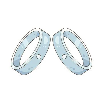 Illustration of pair of wedding rings Ilustração Stock
