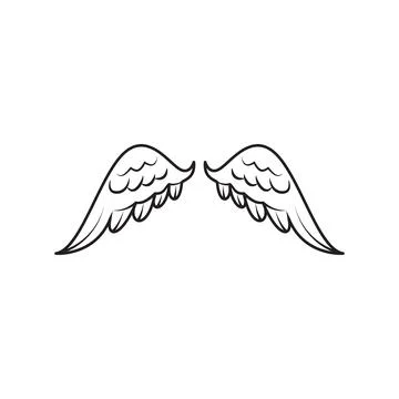 Illustration of a pair of wings, vector Stock Illustration