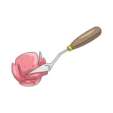 Illustration of palette knife Stock Illustration
