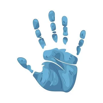 Illustration of palm print イラスト素材