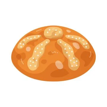 Illustration of pan de muerto bread Illustrazione stock