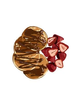 Illustration of pancake Stock Illustration