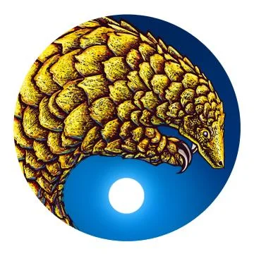 Illustration of a Pangolin. Stock Illustration