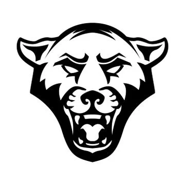 Illustration of pantera head on white background. Design element for logo, la Stock Illustration