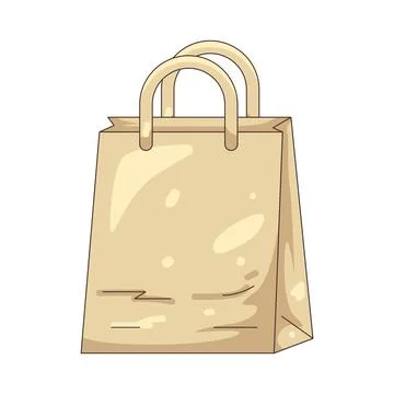 Illustration of paper bag Illustrazione stock