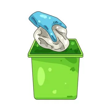 Illustration of paper bin Stock Illustration