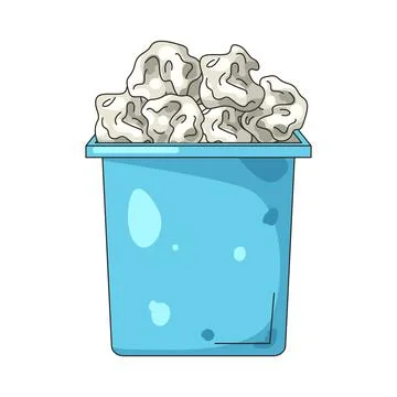 Illustration of paper bin Stock Illustration