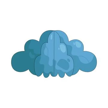Illustration of paper cloud 스톡 일러스트