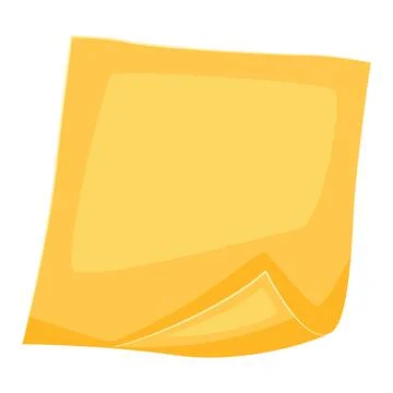 Illustration of paper note. Office supply, accessory for school and work. Stock Illustration