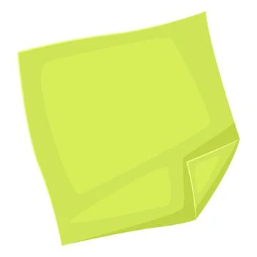 Illustration of paper note. Office supply, accessory for school and work. Stock Illustration