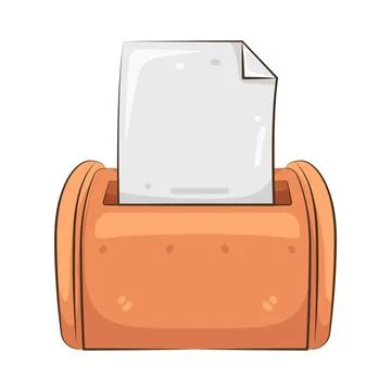 Illustration of paper shredder Illustrazione stock