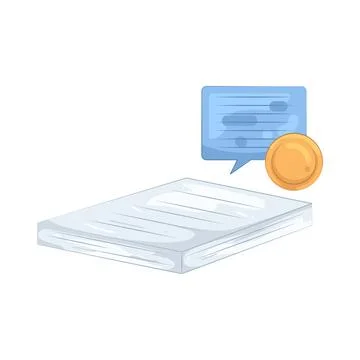 Illustration of paper stack Stock Illustration