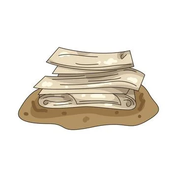 Illustration of paper stack Illustrazione stock