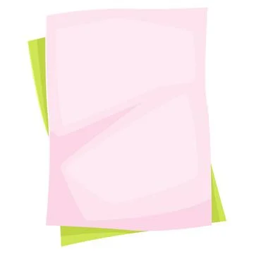 Illustration of paper stack. Office supply, accessory for school and work. Illustrazione stock
