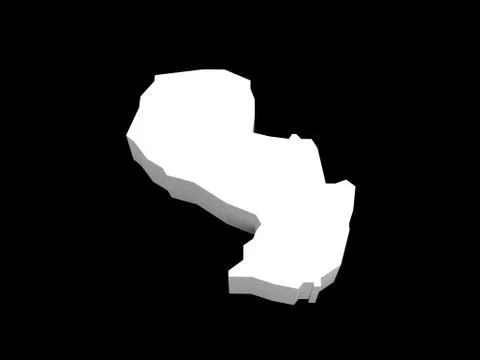 A illustration of the paraguay map Stock Illustration