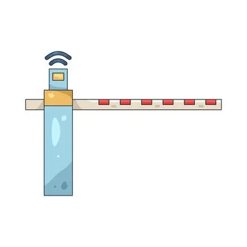 Illustration of Parking barrier Stock Illustration