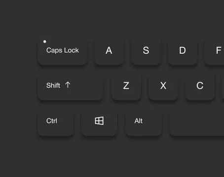 Illustration of a part of a computer keyboard 스톡 일러스트