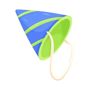 Illustration of party hat Stock Illustration