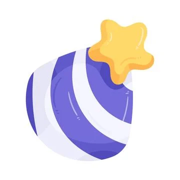 Illustration of party hat with star Illustration