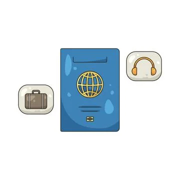 Illustration of passport Illustrazione stock