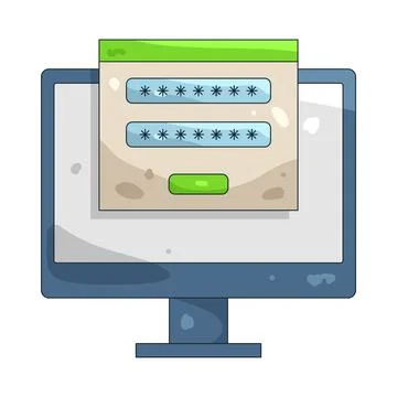 Illustration of Password Stock Illustration
