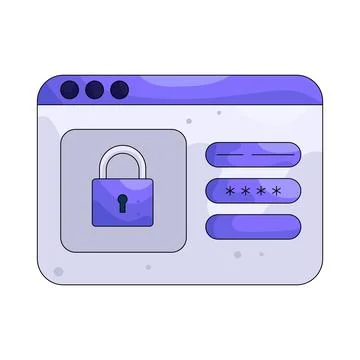 Illustration of Password Stock Illustration