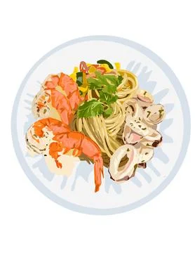 Illustration of pasta Stock Illustration