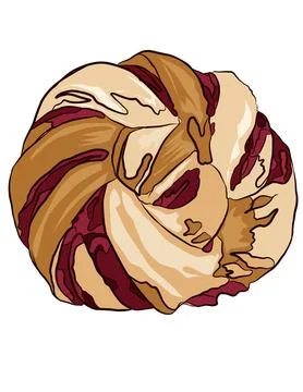 Illustration of pastry. Stock Illustration