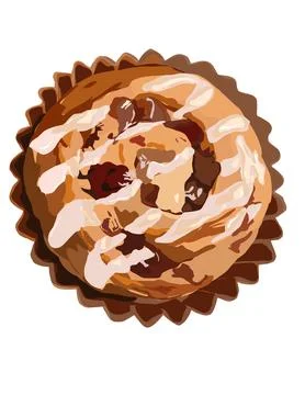 Illustration of pastry. Stock Illustration
