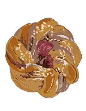 Illustration of pastry. Stock Illustration
