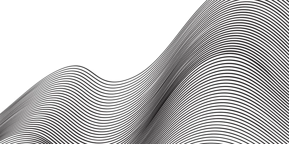 Illustration of the pattern of black lines on white background Stock Illustration