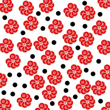 Illustration of a pattern featuring multiple red stars Stock Illustration