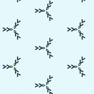 Illustration of a pattern of ornamental triangles isolated on a light blue 写真素材
