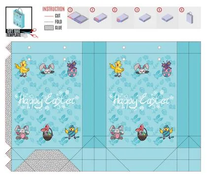 Illustration of a pattern on a print package for easter Stock Illustration