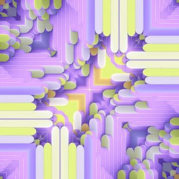 Illustration of a pattern of rectangular shapes with rounded edges 3d イラスト素材