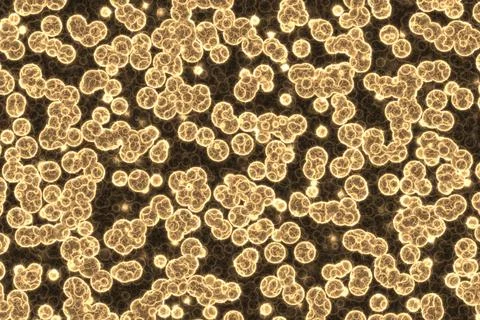 Illustration of a pattern with shiny particles over a dark background Stock Illustration