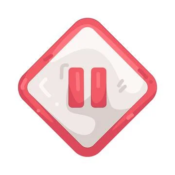 Illustration of pause button イラスト素材
