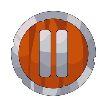 Illustration of pause button 스톡 일러스트
